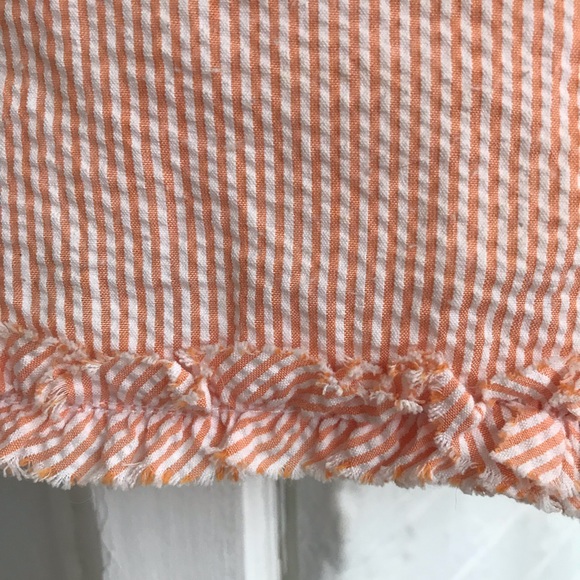 Just Madras: Salmon Seersucker Skirt - Picture 3 of 3